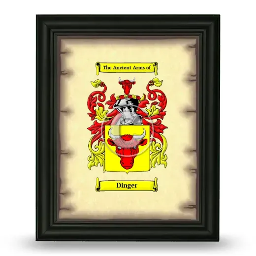 Dinger Coat of Arms Framed - Black