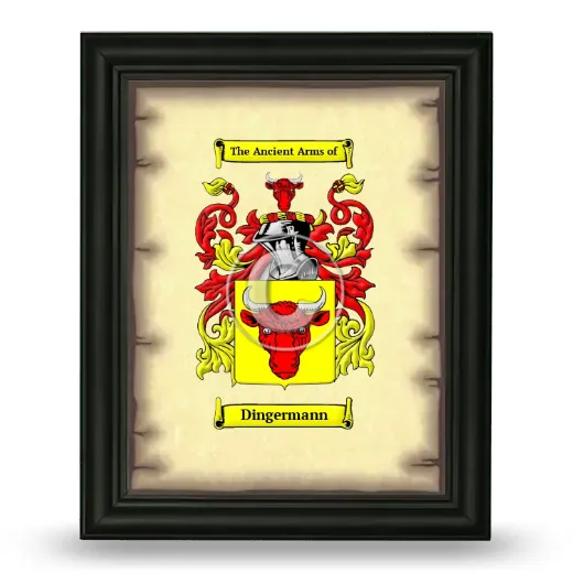 Dingermann Coat of Arms Framed - Black