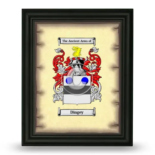 Dingey Coat of Arms Framed - Black