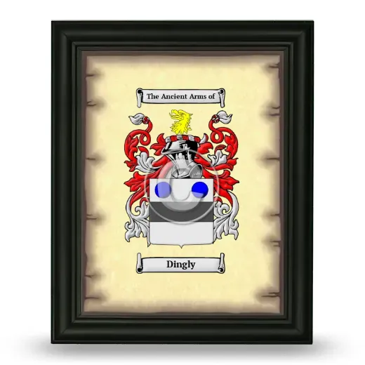 Dingly Coat of Arms Framed - Black