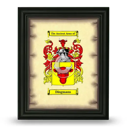 Dingmans Coat of Arms Framed - Black