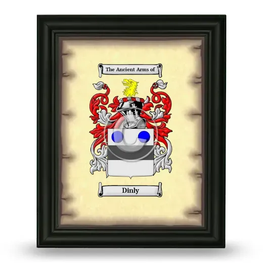 Dinly Coat of Arms Framed - Black