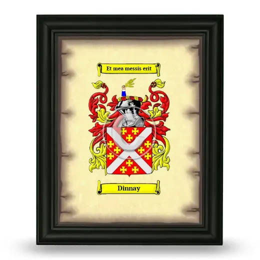 Dinnay Coat of Arms Framed - Black