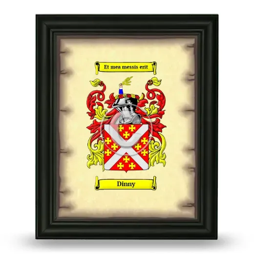 Dinny Coat of Arms Framed - Black