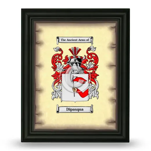 Dipasqua Coat of Arms Framed - Black