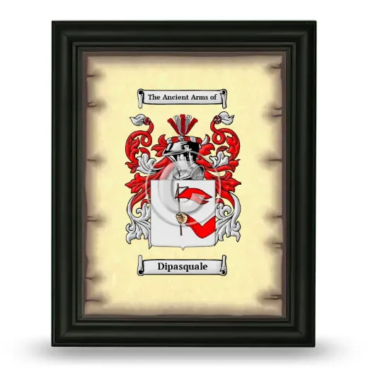 Dipasquale Coat of Arms Framed - Black