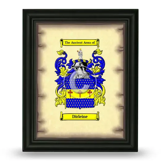 Dirleine Coat of Arms Framed - Black