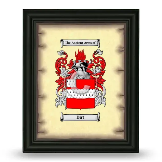 Dirt Coat of Arms Framed - Black