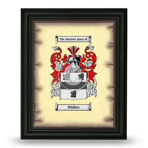 Disbro Coat of Arms Framed - Black