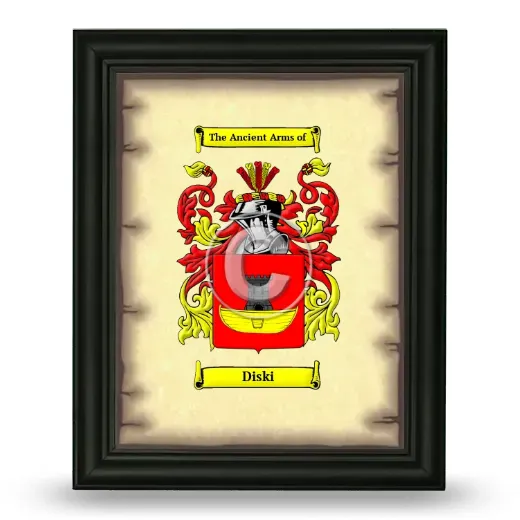 Diski Coat of Arms Framed - Black
