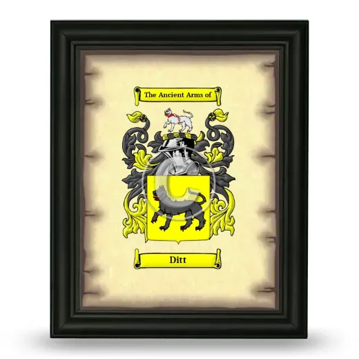 Ditt Coat of Arms Framed - Black