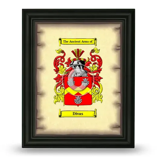 Divas Coat of Arms Framed - Black