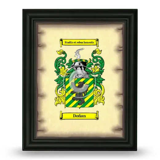 Doñan Coat of Arms Framed - Black