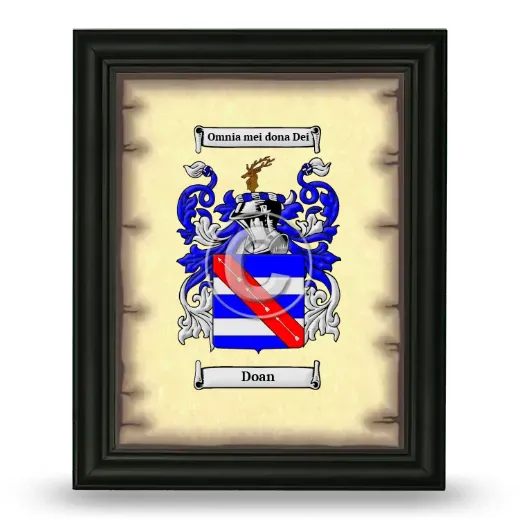 Doan Coat of Arms Framed - Black