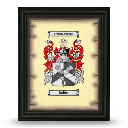 Dobbe Coat of Arms Framed - Black
