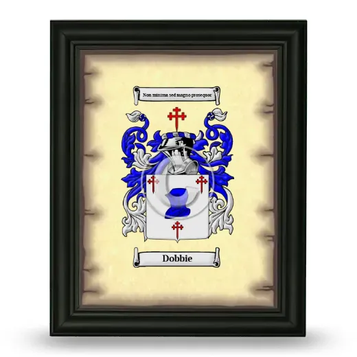 Dobbie Coat of Arms Framed - Black
