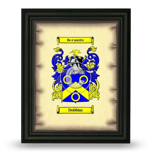 Dobbim Coat of Arms Framed - Black