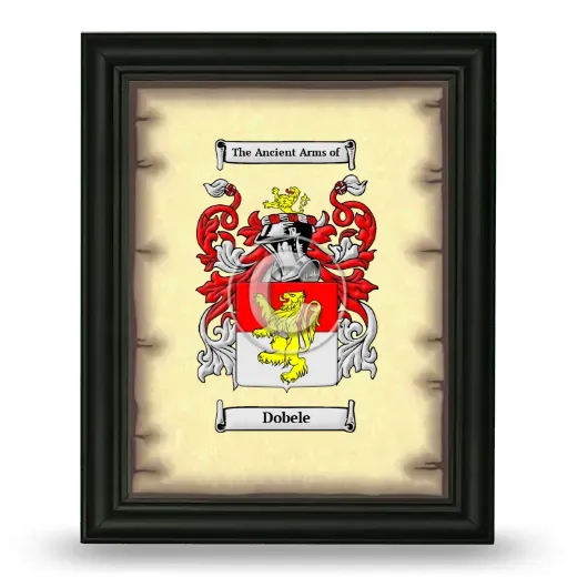 Dobele Coat of Arms Framed - Black