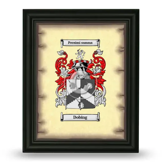 Dobing Coat of Arms Framed - Black