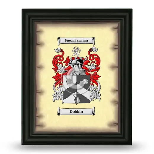 Dobkin Coat of Arms Framed - Black