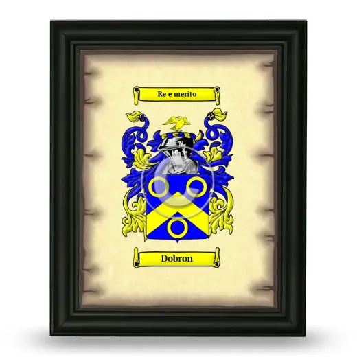 Dobron Coat of Arms Framed - Black