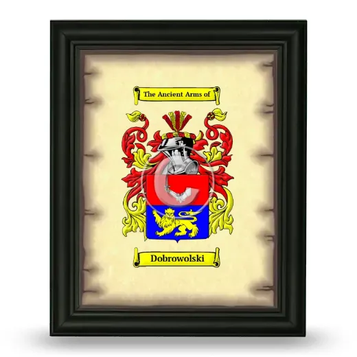 Dobrowolski Coat of Arms Framed - Black