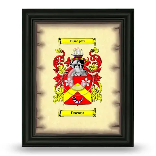Docant Coat of Arms Framed - Black