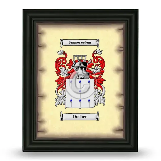 Docher Coat of Arms Framed - Black