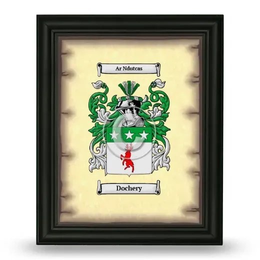 Dochery Coat of Arms Framed - Black
