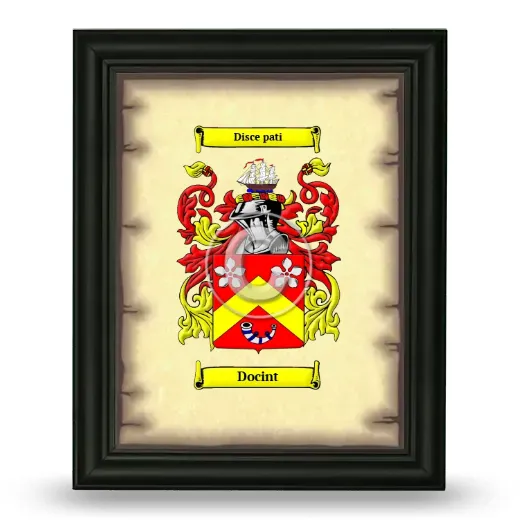 Docint Coat of Arms Framed - Black