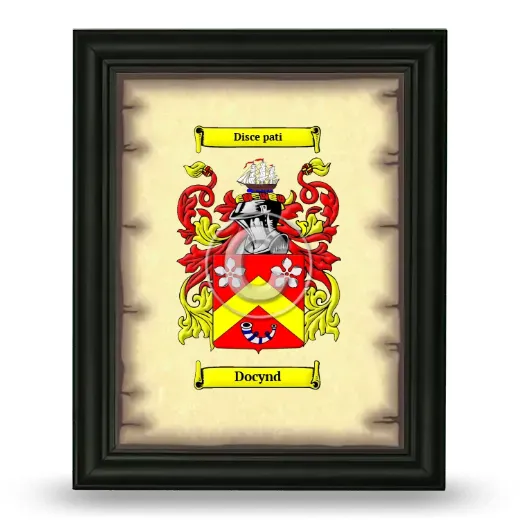 Docynd Coat of Arms Framed - Black