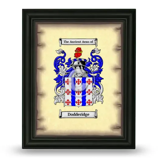 Dodderidge Coat of Arms Framed - Black
