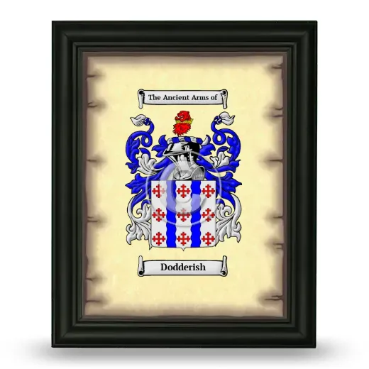 Dodderish Coat of Arms Framed - Black