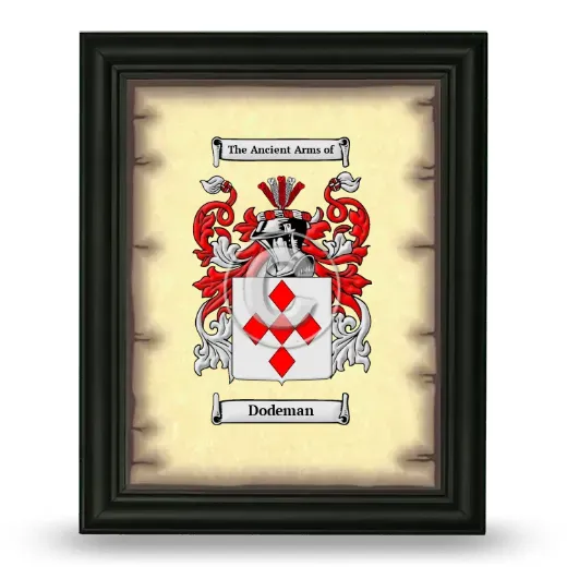 Dodeman Coat of Arms Framed - Black