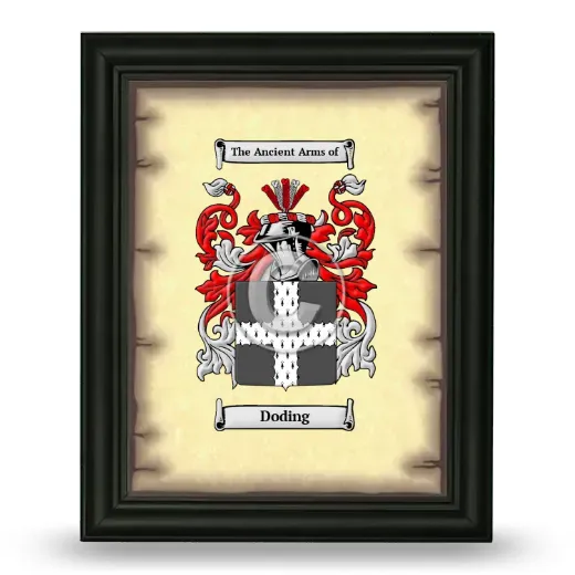 Doding Coat of Arms Framed - Black