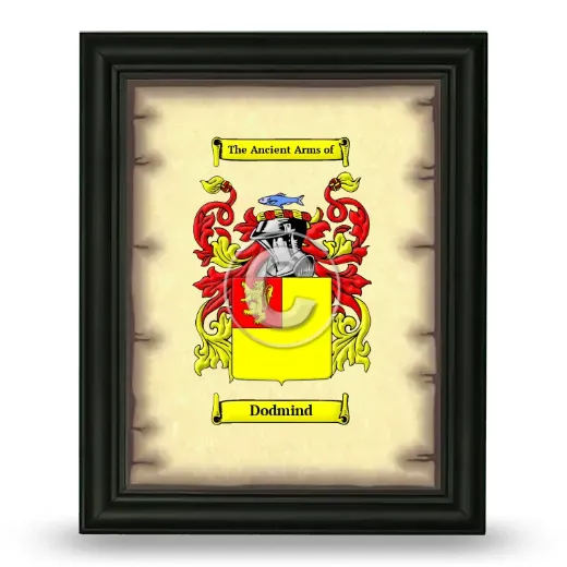 Dodmind Coat of Arms Framed - Black