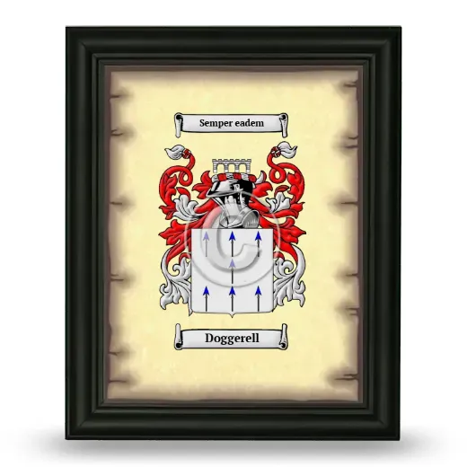 Doggerell Coat of Arms Framed - Black