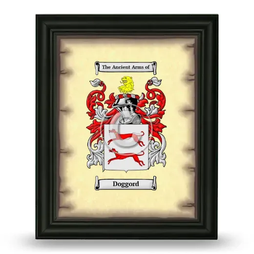 Doggord Coat of Arms Framed - Black