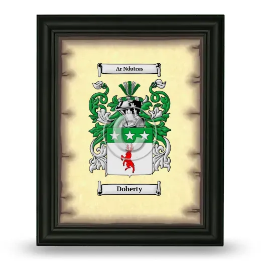 Doherty Coat of Arms Framed - Black