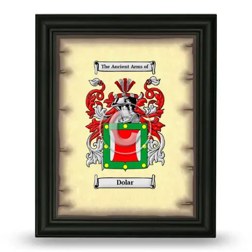 Dolar Coat of Arms Framed - Black