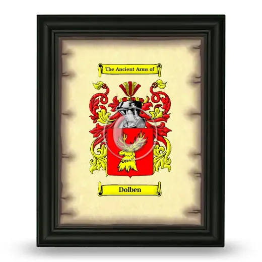 Dolben Coat of Arms Framed - Black
