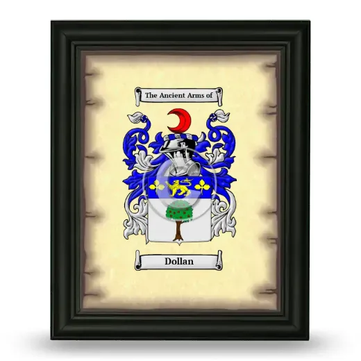 Dollan Coat of Arms Framed - Black