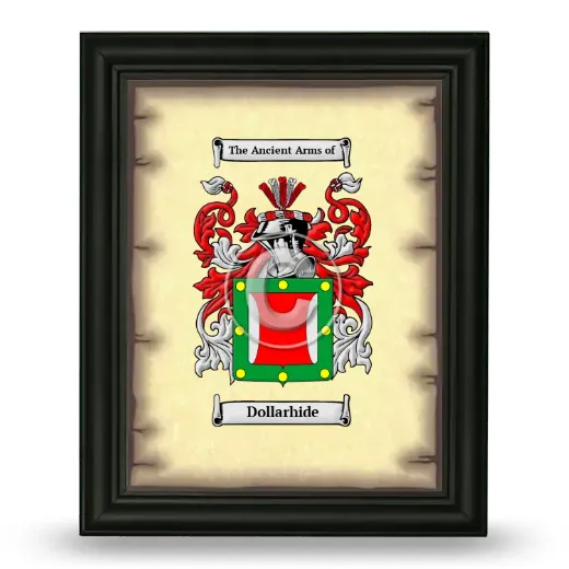 Dollarhide Coat of Arms Framed - Black