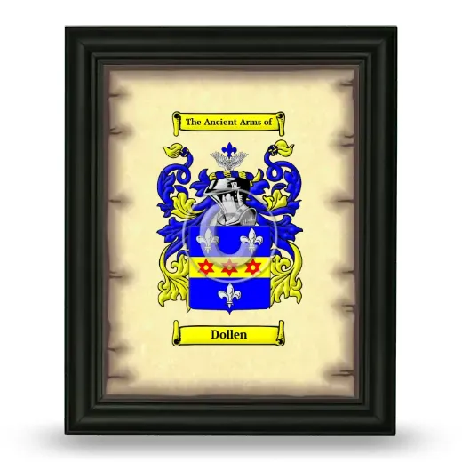 Dollen Coat of Arms Framed - Black