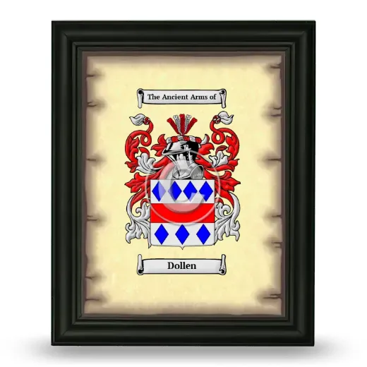 Dollen Coat of Arms Framed - Black
