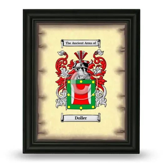 Doller Coat of Arms Framed - Black