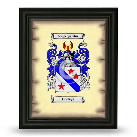 Dolleys Coat of Arms Framed - Black