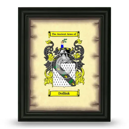 Dollink Coat of Arms Framed - Black