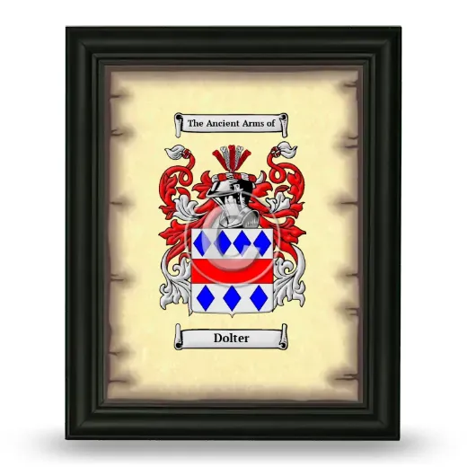 Dolter Coat of Arms Framed - Black