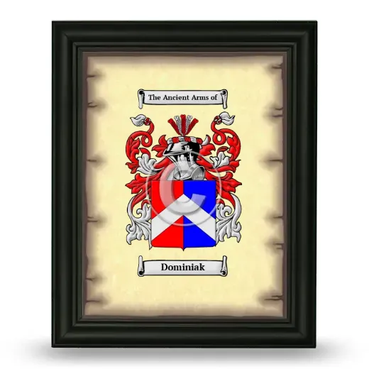 Dominiak Coat of Arms Framed - Black